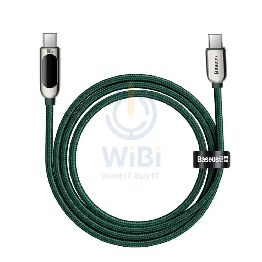 Baseus Display Fast Charging Data Cable Type-C to Type-C - 100W / 2m / Green Accessories > Cables & Converters > Cables