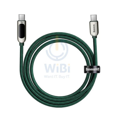 Baseus Display Fast Charging Data Cable Type-C to Type-C - 100W / 2m / Green Accessories > Cables & Converters > Cables