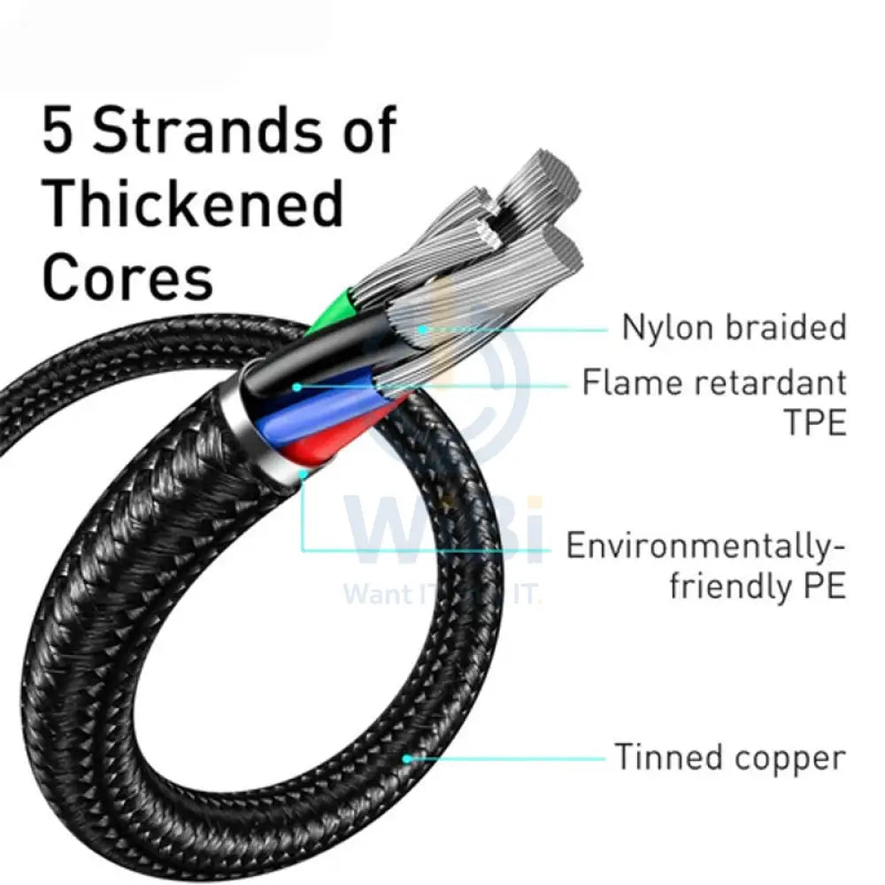 Baseus Display Fast Charging Data Cable USB to Type-C - 66W / 2m / Black Accessories > Cables & Converters > Cables >