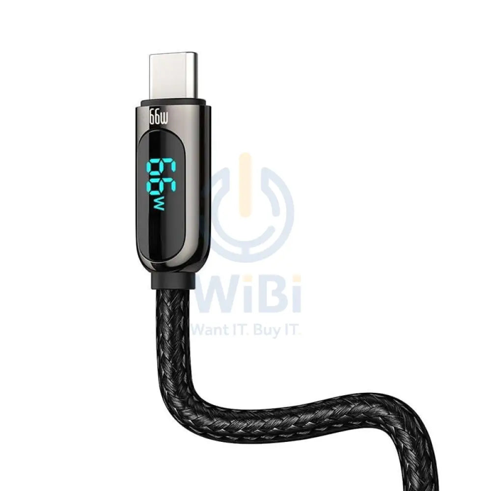 Baseus Display Fast Charging Data Cable USB to Type-C - 66W / 2m / Black Accessories > Cables & Converters > Cables >