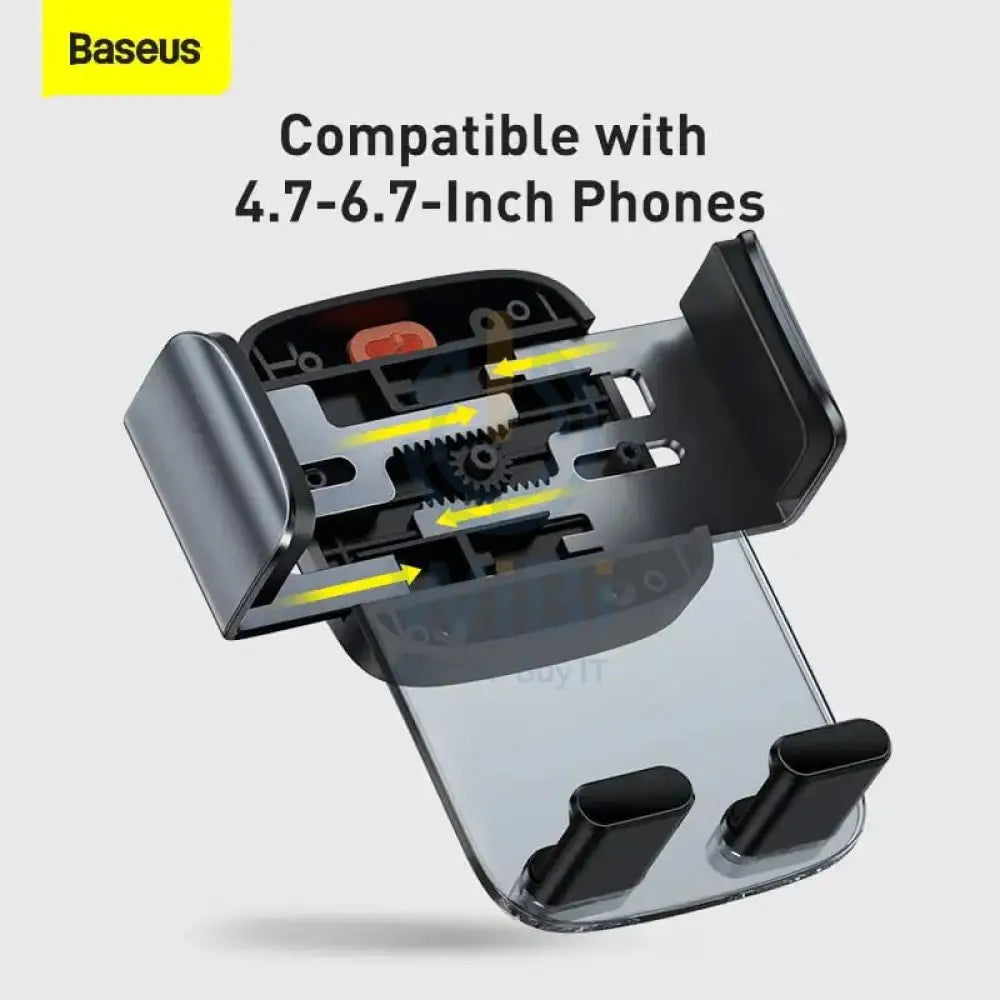 Baseus Easy Control Clamp Car Mount Holder (A Set) - Black Accessories > Mobiles & Tablets > Mobiles > Mobile Holder