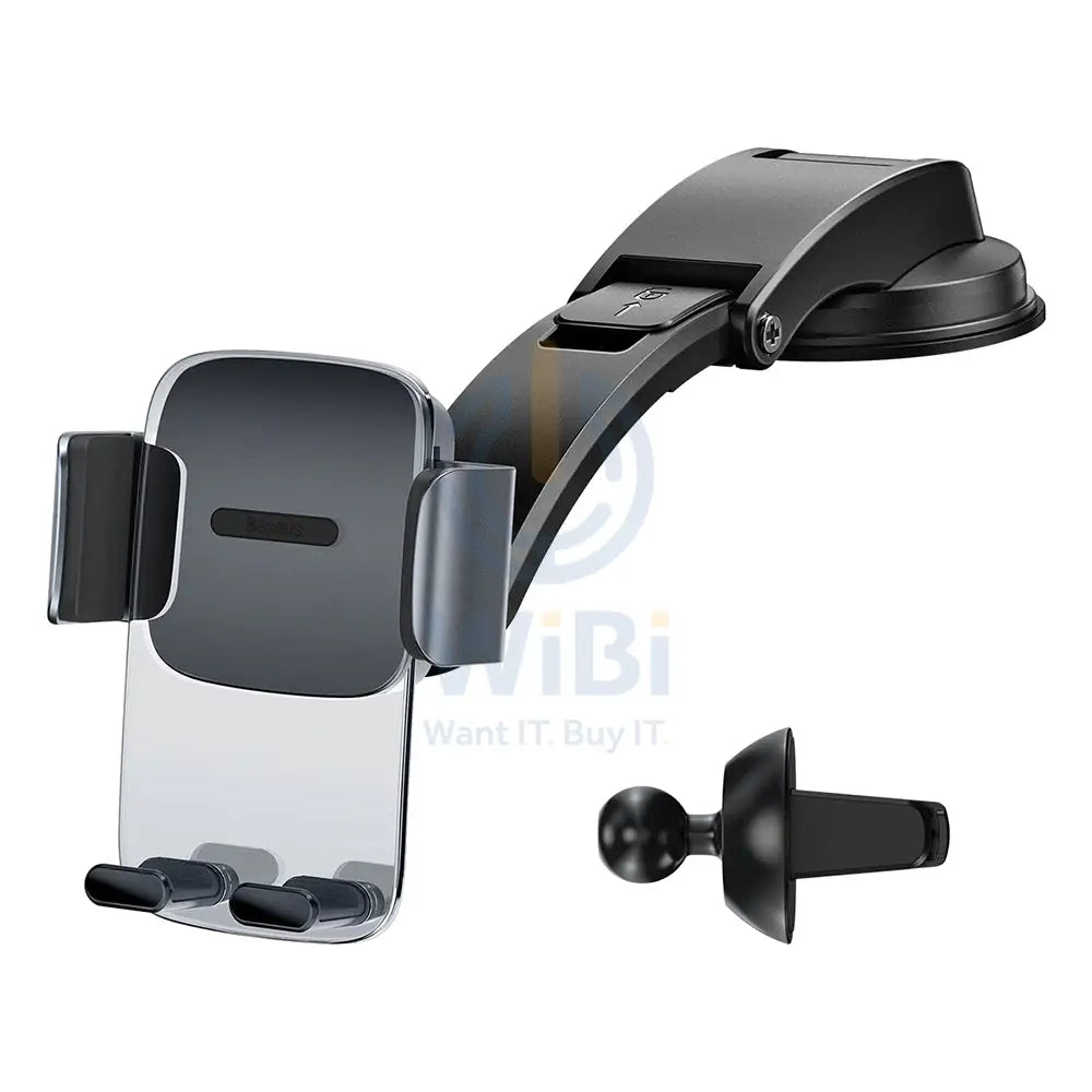 Baseus Easy Control Clamp Car Mount Holder (A Set) - Black Accessories > Mobiles & Tablets > Mobiles > Mobile Holder