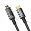 Baseus Explorer Series Auto Power-Off Fast Charging Data Cable - Lightning / Type-C / 20W / 1 Meter / Black Accessories