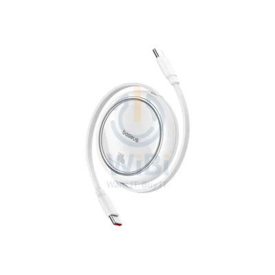Baseus Free2Draw Mini Retractable Charging Cable - Type-C / 100W / 1 Meter / Moon White Accessories > Cables &
