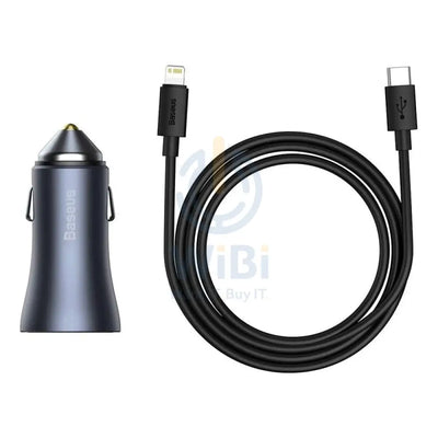 شاحن سيارة بيسوس جولدن كونتاكتور برو USB  Type C - 40W/ أسود