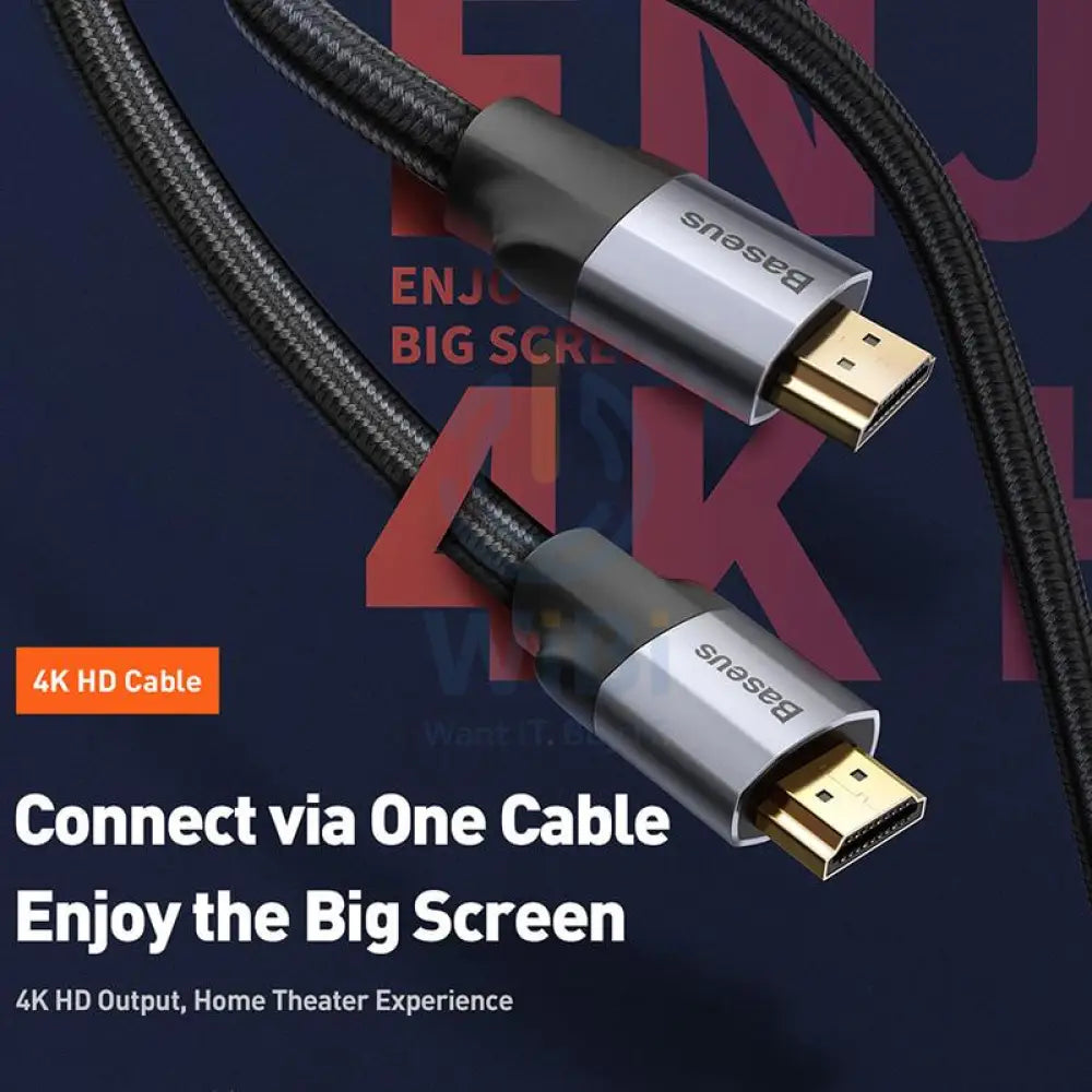 Baseus HDMI Cable - 4K / 1 Meter / Black Accessories > Cables & Converters > HDMI Cables