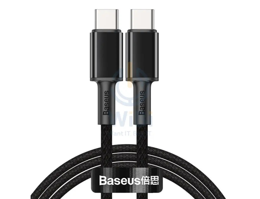Baseus High Density Braided Fast Charging Data Cable - Type-C / 100W / 1 Meter / Black Accessories > Cables &