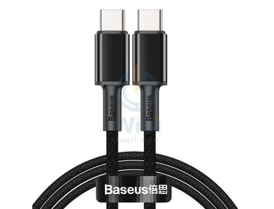 Baseus High Density Braided Fast Charging Data Cable - Type-C / 100W / 1 Meter / Black Accessories > Cables &
