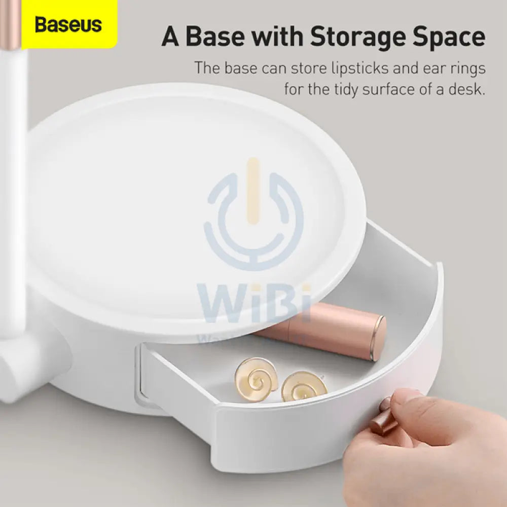 Baseus Lighted Makeup Mirror With Storage Box - 1800 mAh / 5W / White