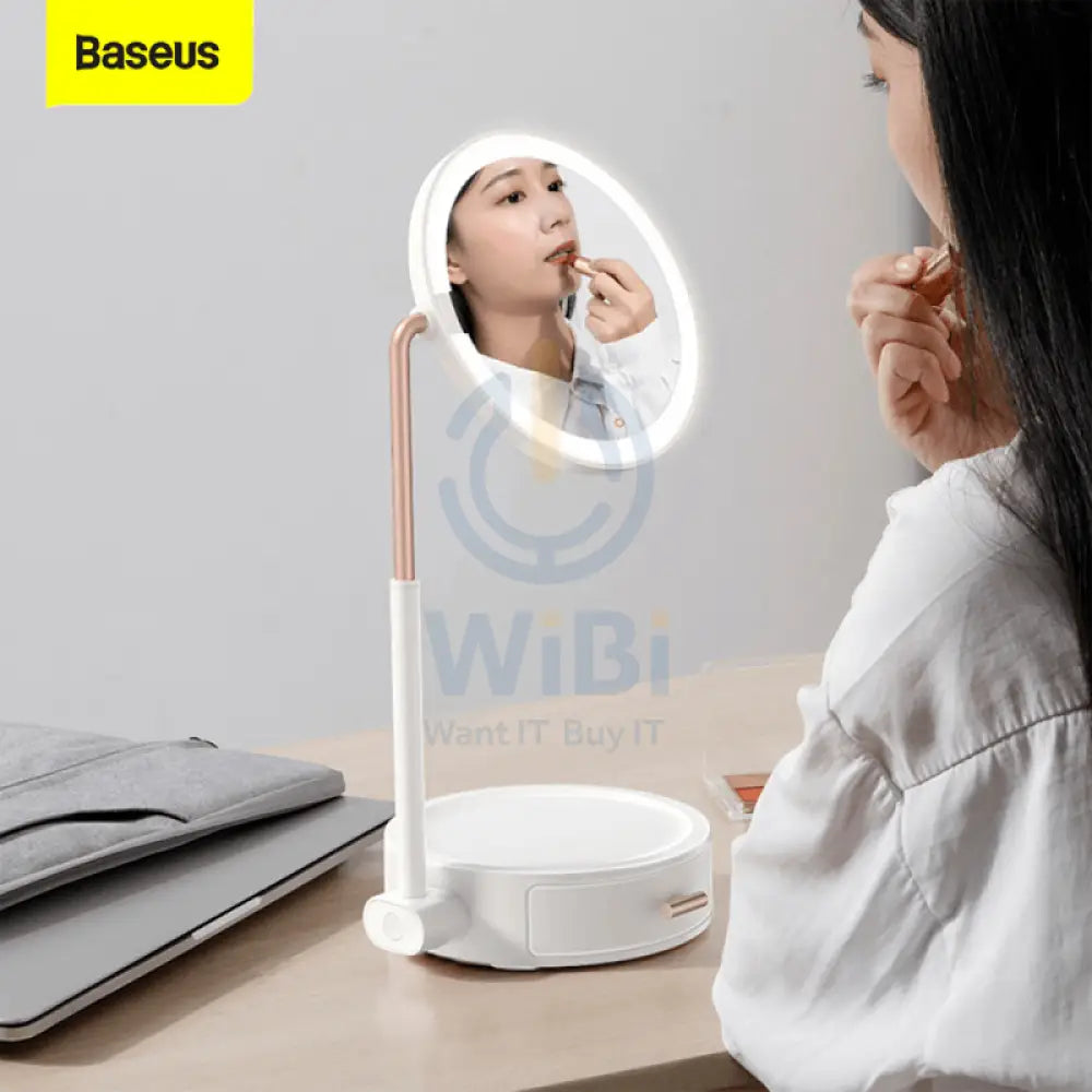 Baseus Lighted Makeup Mirror With Storage Box - 1800 mAh / 5W / White