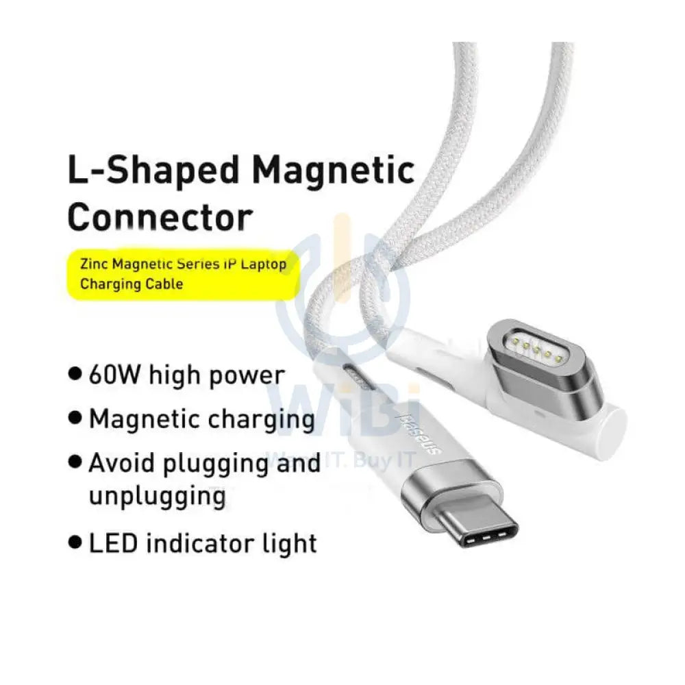 Baseus MacBook Charger Cable - USB Type-C / 2 Meters / White