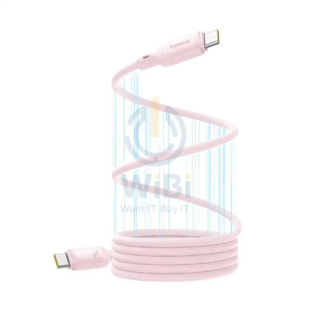 Baseus PicoGo Magnetic Liquid Silicone Fast-Charging Data Cable - USB-C / 1 Meter / 240W / Baby Pink Accessories >