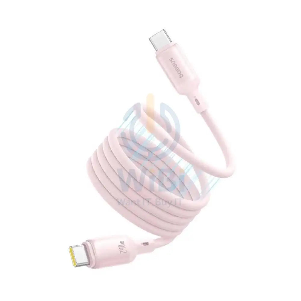 Baseus PicoGo Magnetic Liquid Silicone Fast-Charging Data Cable - USB-C / 1 Meter / 240W / Baby Pink Accessories >