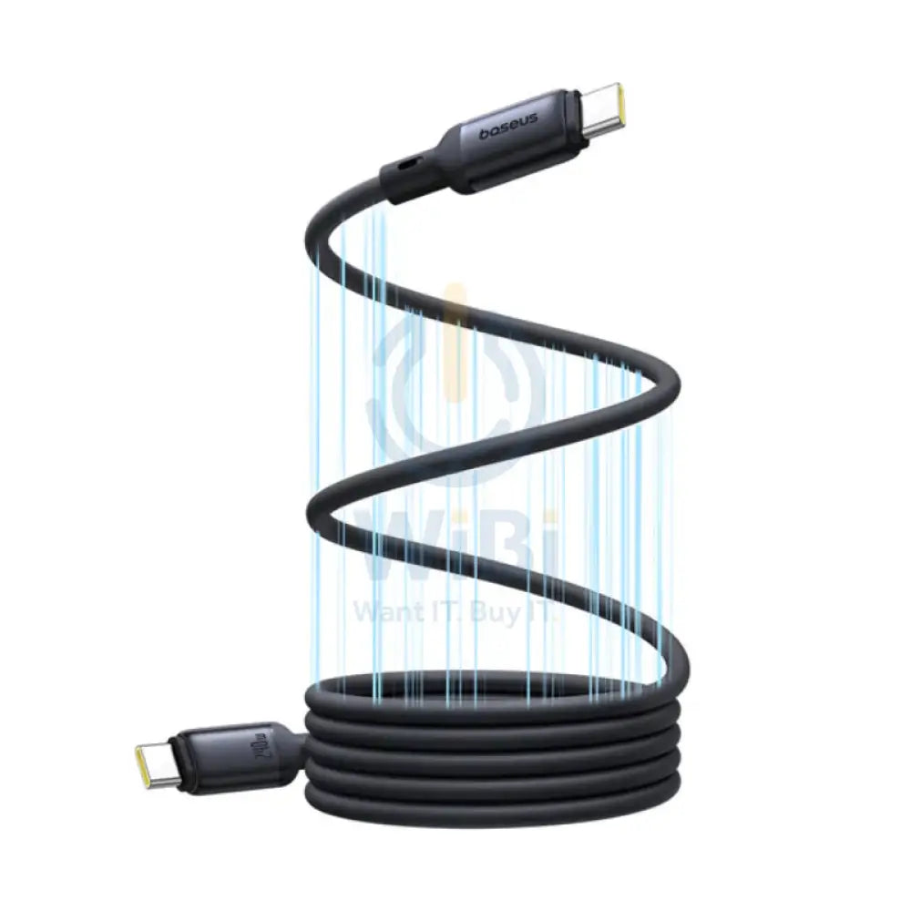 Baseus PicoGo Magnetic Liquid Silicone Fast-Charging Data Cable - USB-C / 1 Meter / 240W / Cosmic Black Accessories >