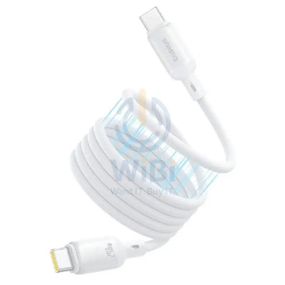 Baseus PicoGo Magnetic Liquid Silicone Fast-Charging Data Cable - USB-C / 1 Meter / 240W / Moon White Accessories >