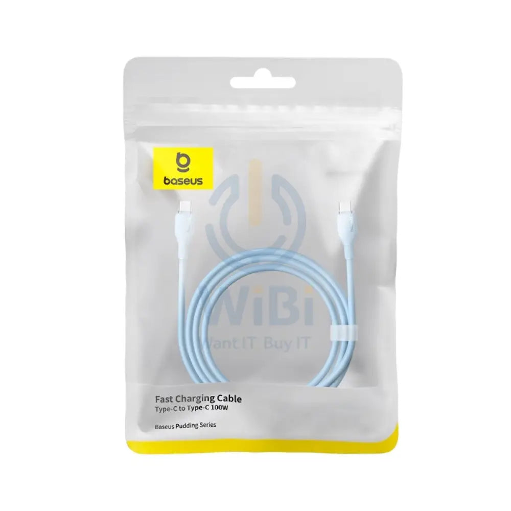 Baseus Pudding Series Fast Charging Cable - Type-C / 1.2 Meter / 100W / Galaxy Blue Accessories > Cables & Converters >