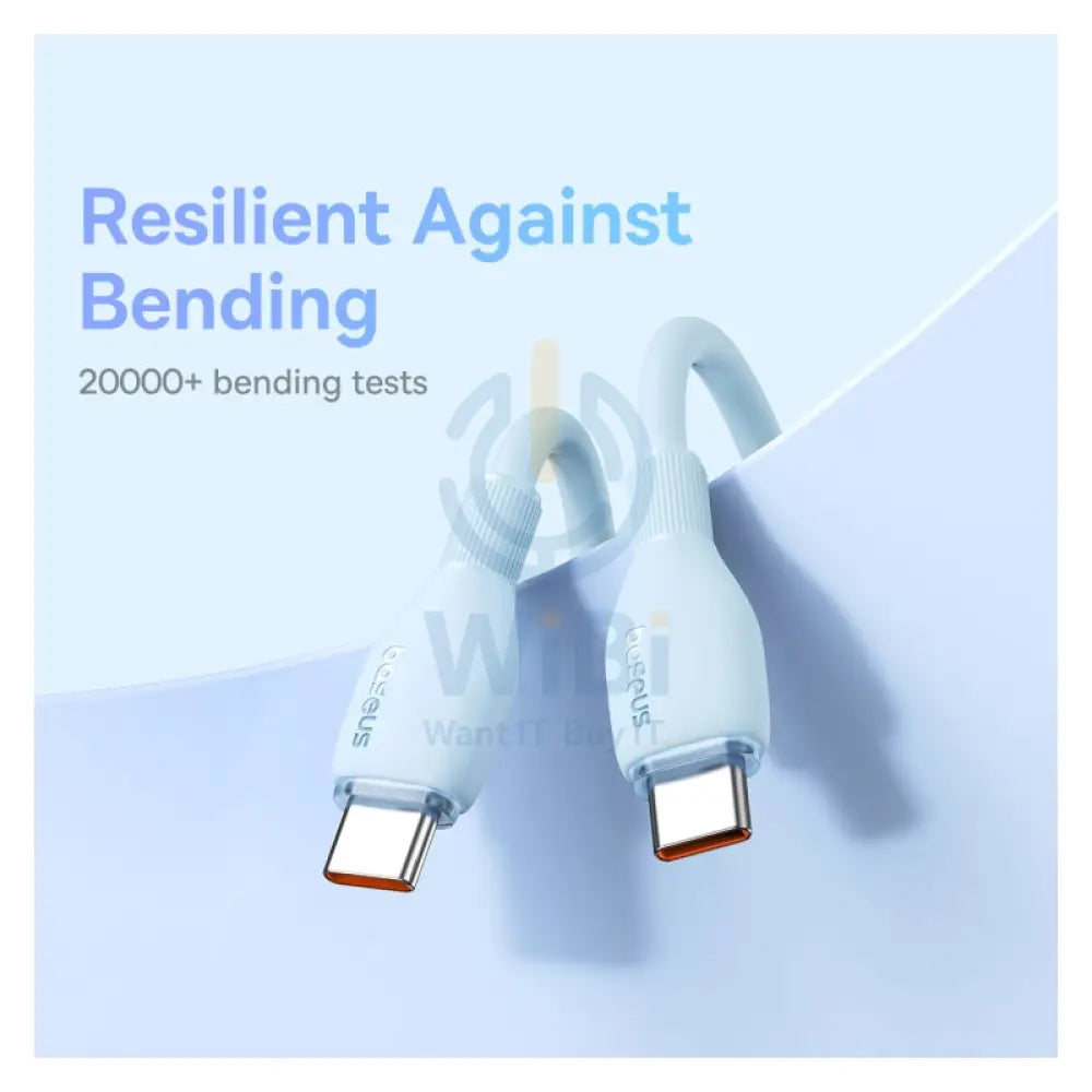 Baseus Pudding Series Fast Charging Cable - Type-C / 1.2 Meter / 100W / Galaxy Blue Accessories > Cables & Converters >