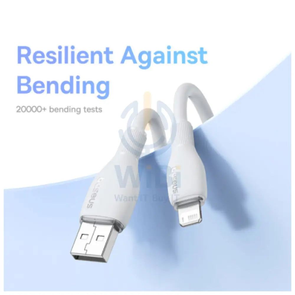 Baseus Pudding Series Fast Charging USB-A to Lightning Cable - 2 Meter / 20W / Stellar White Accessories > Cables &
