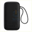 Baseus Qpow 2 Dual-Cable Digital Display Fast Charge Power Bank - 20000mAh / 22.5W / Cluster Black Accessories > Power