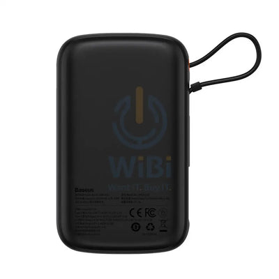 Baseus Qpow Pro Digital Display Fast Charge Power Bank - 10000mAh/ 20W/ Iph Edition/ Type-C Cable/ Black Accessories >