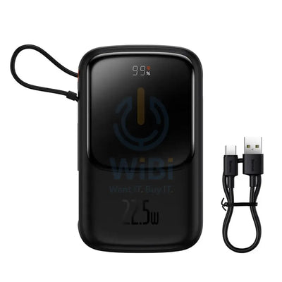 Baseus Qpow Pro Digital Display Fast Charge Power Bank - 20000mAh / 22.5W / Type-C / Black Accessories > Power Bank >