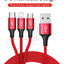 Baseus Rapid Series 3-in-1 Fast Charging Data Cable - Lightning / Type C / Micro USB Cable / 1.5 Meter / Red