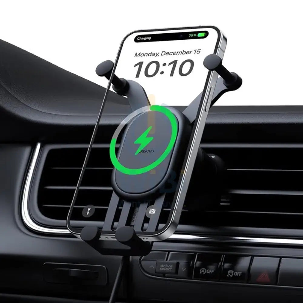 Baseus Stable Gravitational Wireless Charging Car Mount Pro 15W (Air Outlet Version) - Black Accessories > Mobiles &