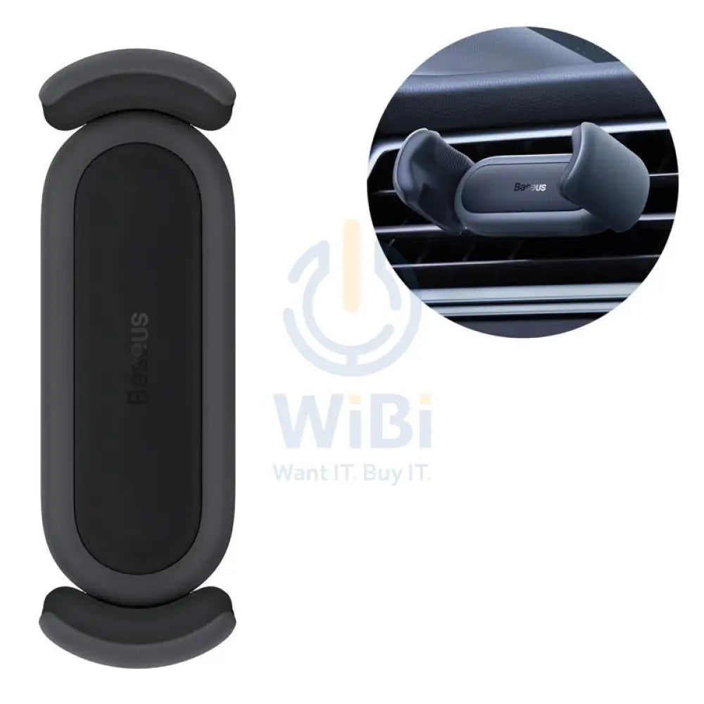 Baseus Steel Cannon 2 Air Outlet Car Mount - Black Accessories > Mobiles & Tablets > Mobiles > Mobile Holder / Stands