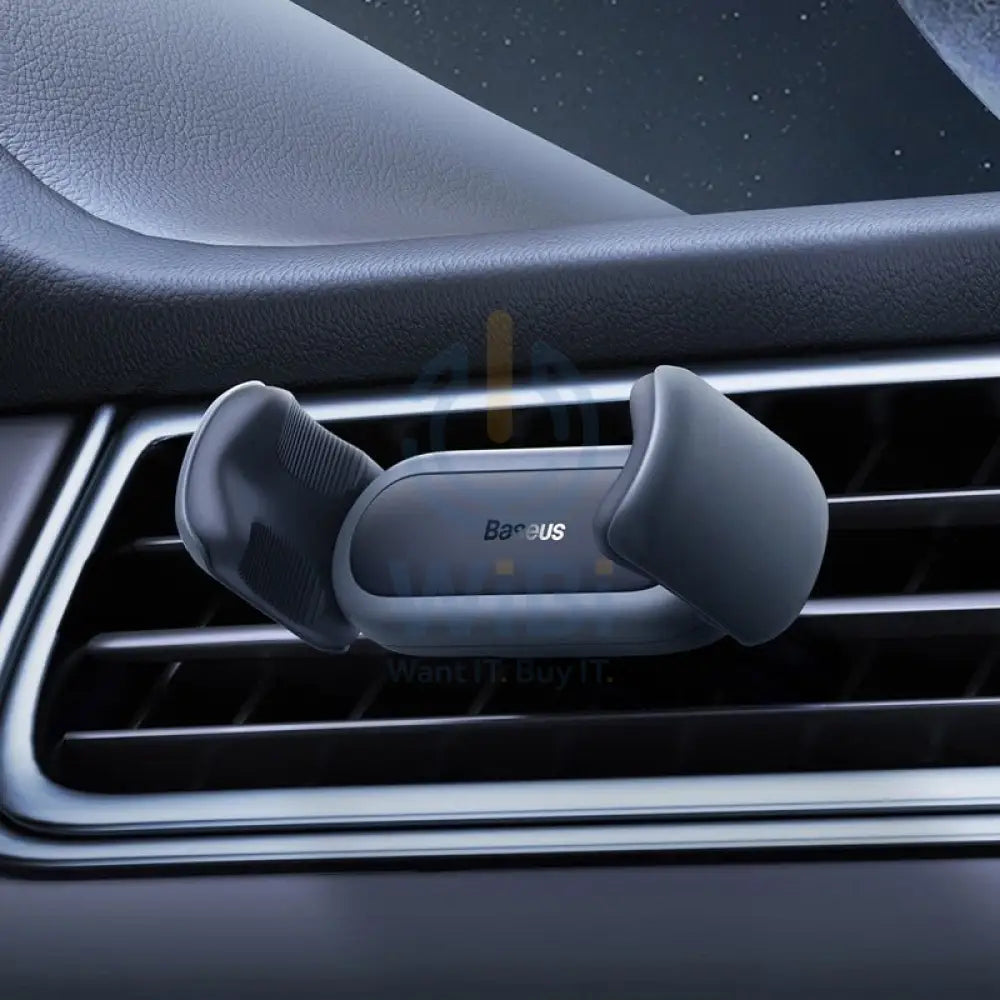 Baseus Steel Cannon 2 Air Outlet Car Mount - Black Accessories > Mobiles & Tablets > Mobiles > Mobile Holder / Stands