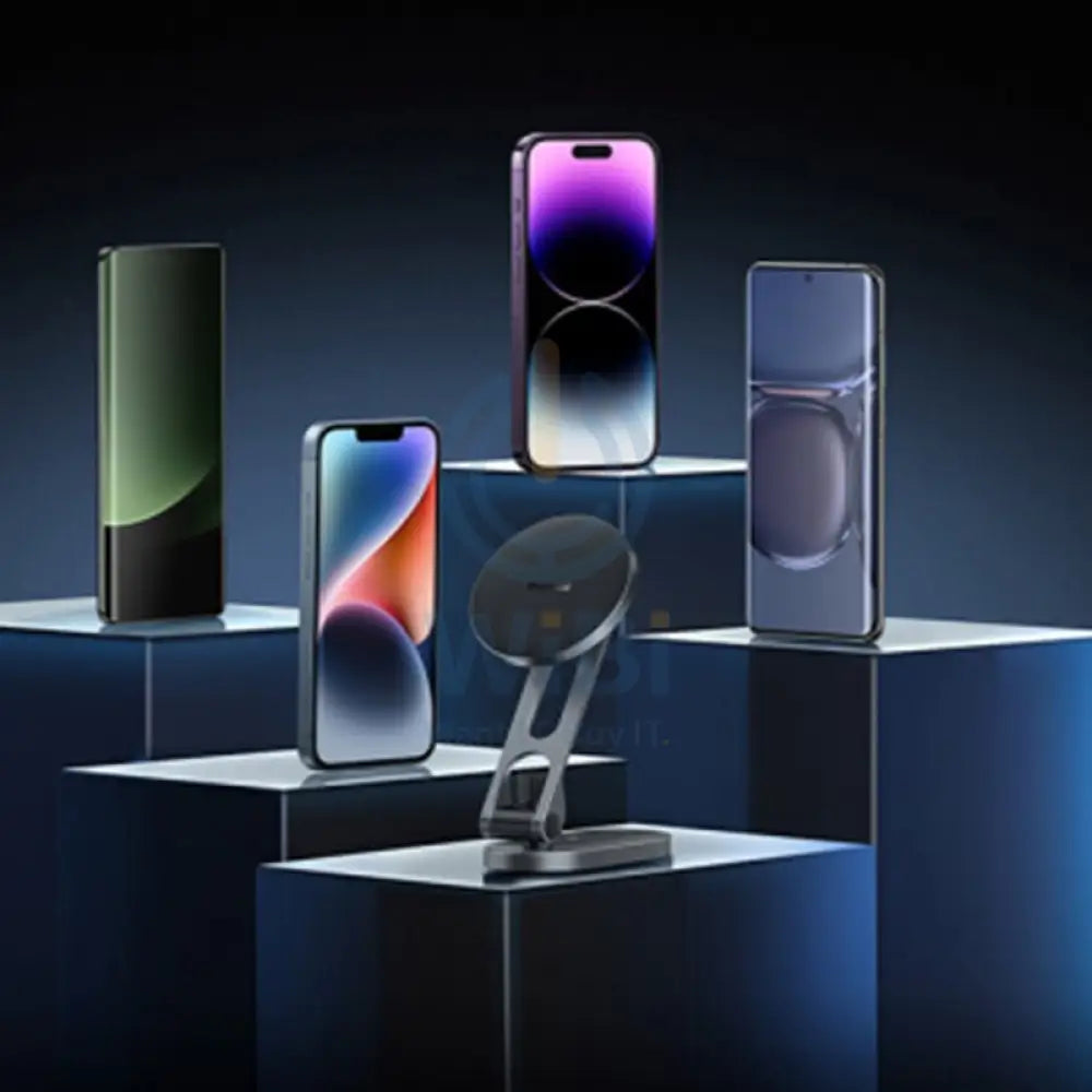 Baseus T-Space Series Folding Metal Car Phone Mount - Frost Silver Accessories > Mobiles & Tablets > Mobiles > Mobile