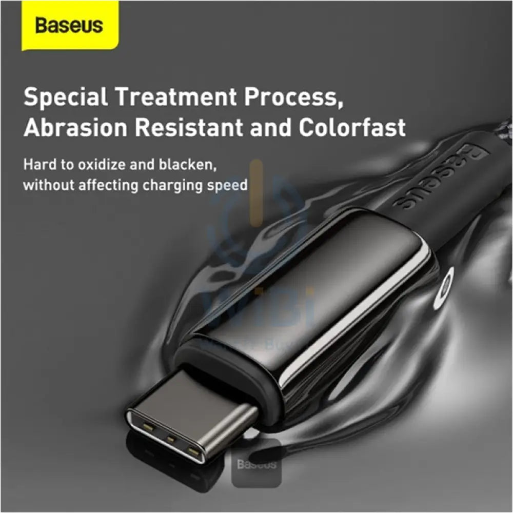Baseus Tungsten Gold Fast Charging Data Cable - Type-C / 100W / 1Meter / Black Accessories > Cables & Converters >