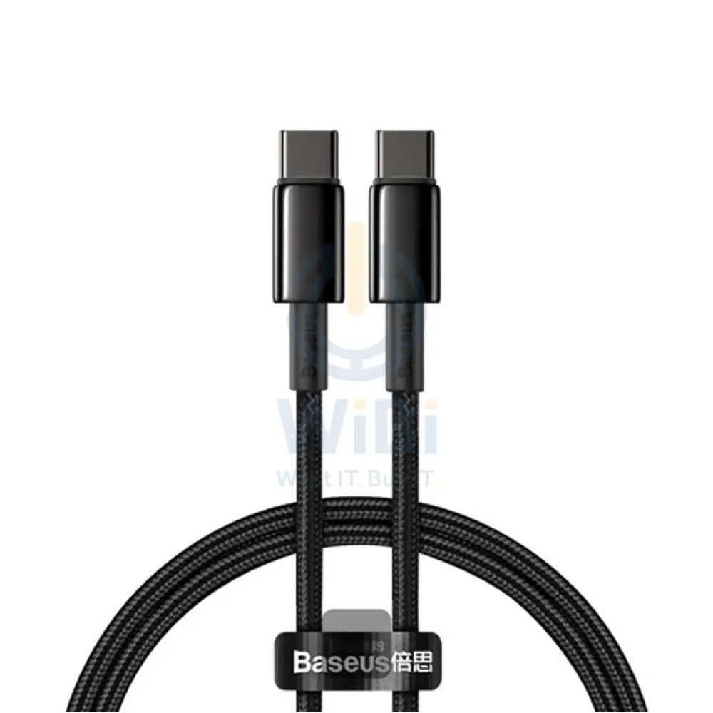 Baseus Tungsten Gold Fast Charging Data Cable - Type-C / 100W / 1Meter / Black Accessories > Cables & Converters >