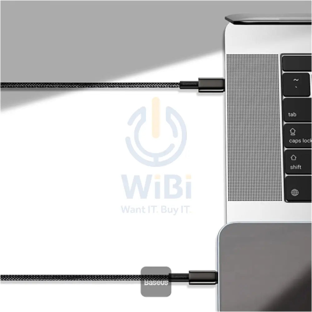 Baseus Tungsten Gold Fast Charging Data Cable - Type-C / 100W / 1Meter / Black Accessories > Cables & Converters >