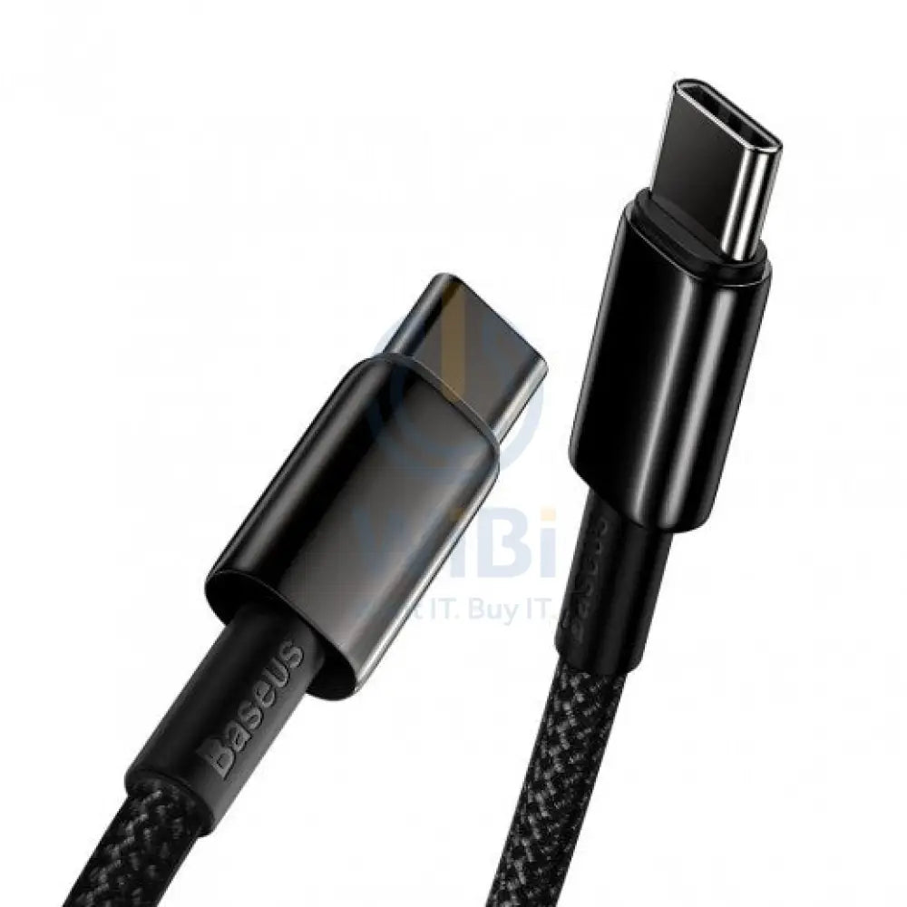Baseus Tungsten Gold Fast Charging Data Cable - Type-C / 100W / 1Meter / Black Accessories > Cables & Converters >
