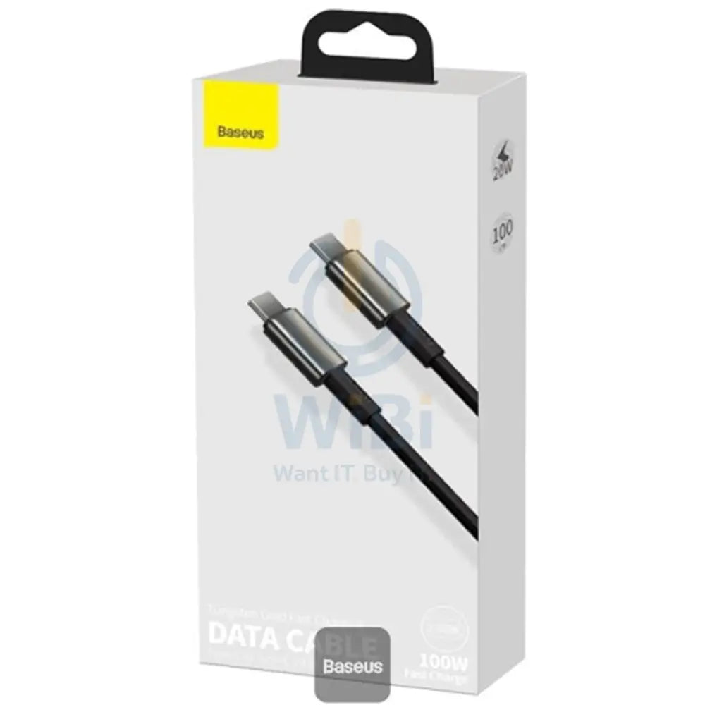 Baseus Tungsten Gold Fast Charging Data Cable - Type-C / 100W / 1Meter / Black Accessories > Cables & Converters >