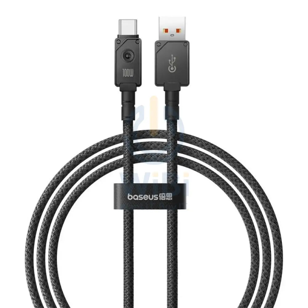 Baseus Unbreakable Series Fast Charging Data Cable - USB-A / USB-C / 1 Meter / 100W / Cluster Black Accessories >