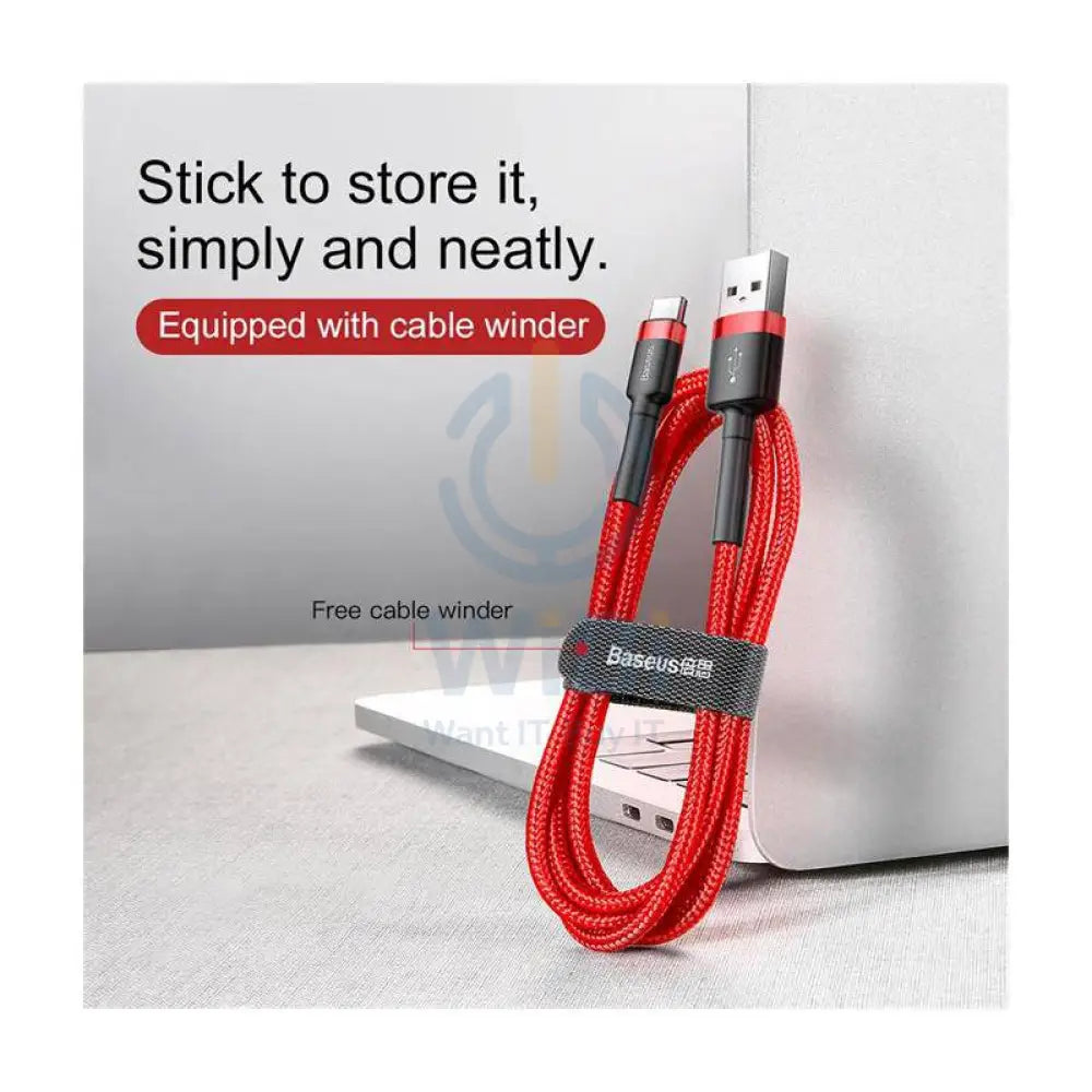 Baseus USB To USB Type-C Cable - 2 Meters / Red