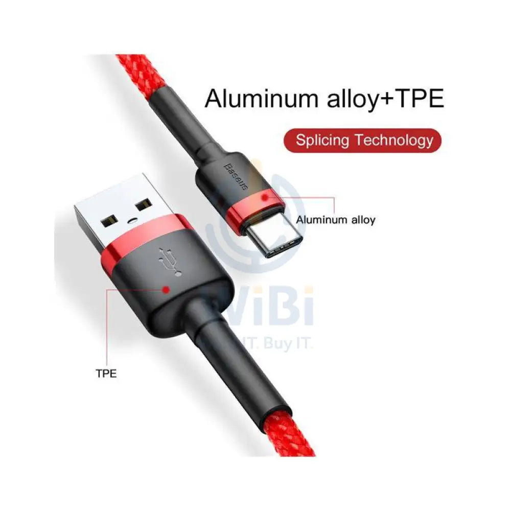 Baseus USB To USB Type-C Cable - 2 Meters / Red