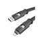 BAZIC Go Charge Alucable 4 in 1 Input Cable 1M / USB C / USB A / Lightning / Black Accessories > Cables & Converters >