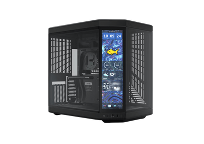 HYTE Y70 TOUCH INFINITE 14.5 Inch Integrated IPS Touchscreen ATX Case - Pitch Black