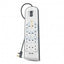 Belkin 8 Way Surge Protection Strip - 2M With 2 X 2.4Amp Usb Charging Station Power Extension - White Accessories >