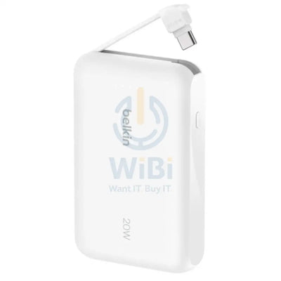 Belkin Power Bank With Cable - USB-C / 10,000mAh / White Accessories > Power Bank