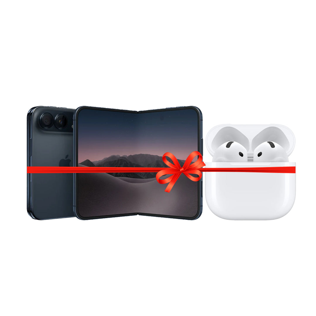 Apple iPhone Duo - 256GB / 7.6" Inner Display / 5.4" Outer Display / Night Sky / Japanese Version + Apple AirPods 5 Earbuds - USB-C / Bluetooth 5.3 / White - Bundle Offer