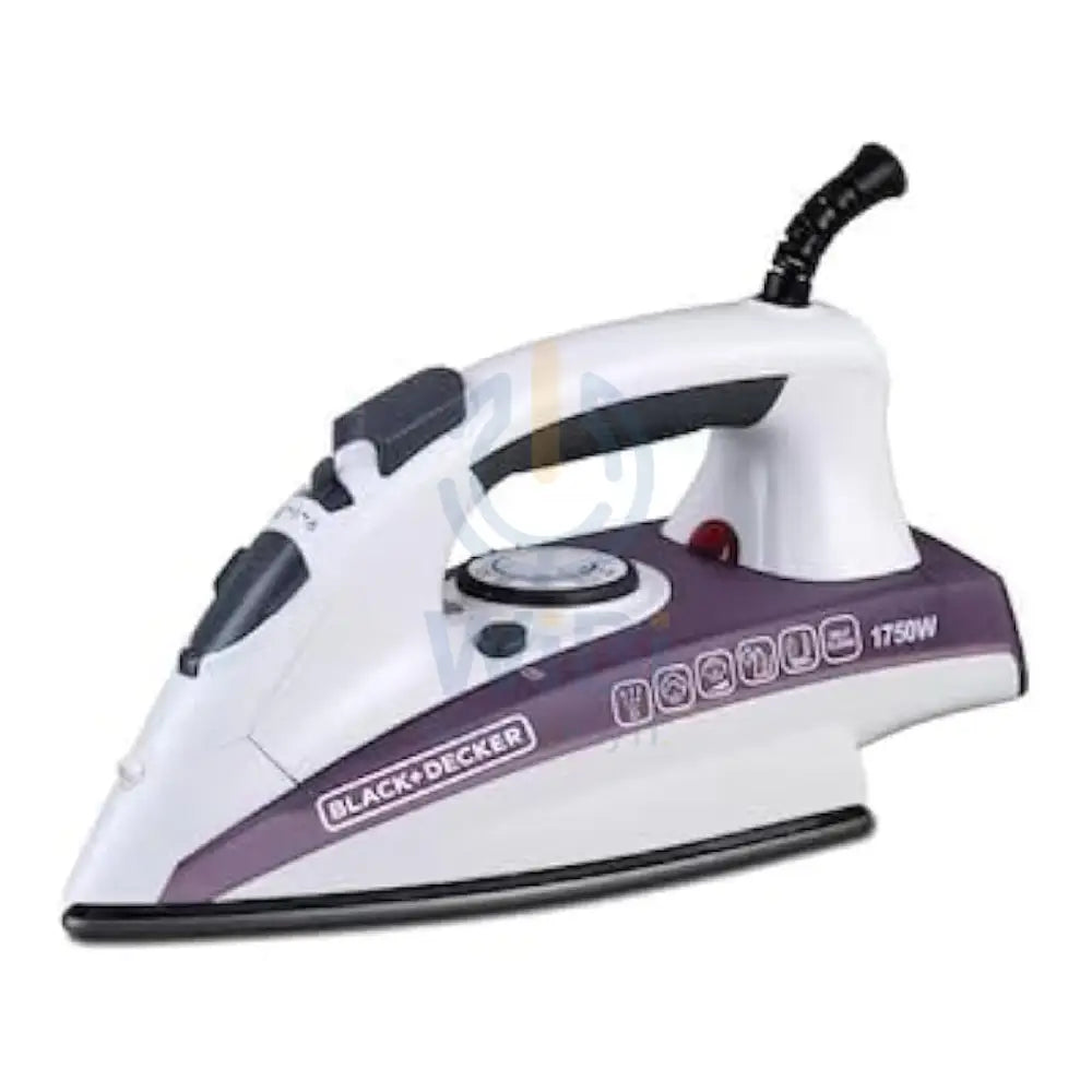 Black + Decker X1750-B5 Steam Iron - 1750 Watts / Non-Stick Soleplate Accessories > Smart Devices