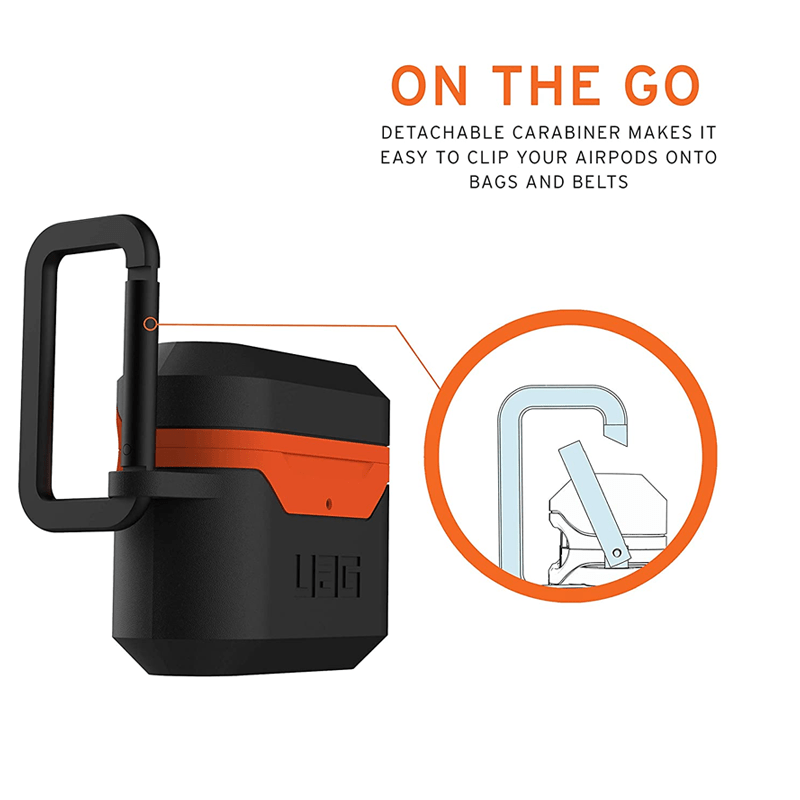 UAG Apple AirPods Pro Hard Case v2 - Black/Orange Accessories > Mobiles & Tablets