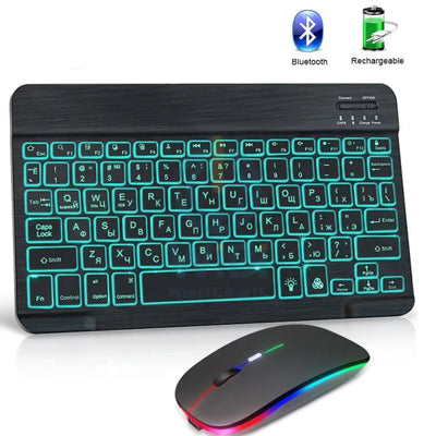 Bluetooth Wireless Keyboard And Mouse Kit For RGB Backlit Keyboard Kit - Black Accessories > Keyboard & Mouse
