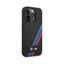 BMW iPhone 14 Pro M Collection Magsafe Liquid Silicone Case Slanted Tricolor Stripes - Black Accessories > Mobiles &