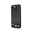 BMW iPhone 14 Pro Max M Collection PU Carbon Case with Bottom Horizontal Blue Line - Black Accessories > Mobiles &
