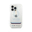 BMW iPhone 14 Pro Motorsport Collection PC/TPU IML Case Big Square Transparent and Printed Bottom Logo - White