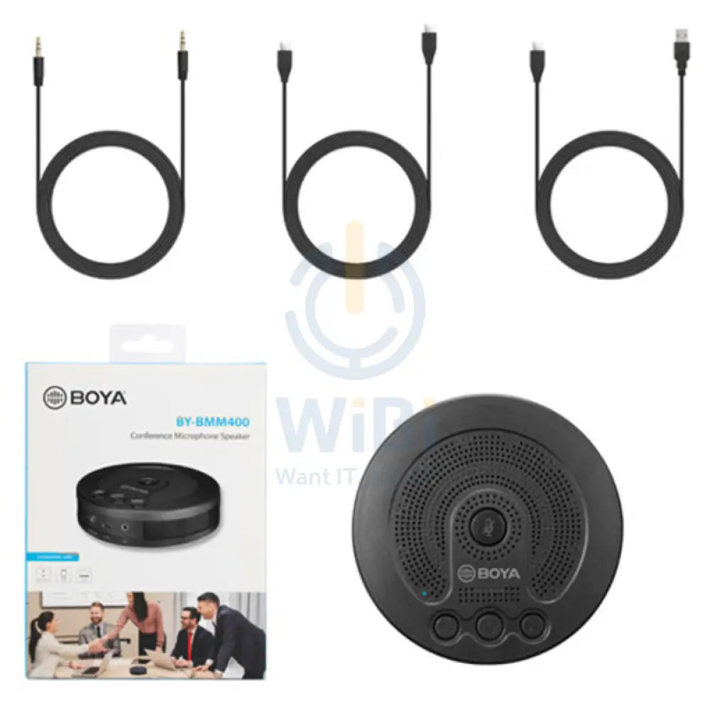 BOYA BY-BMM400 بطارية- ميكروفون للمؤتمرات بطارية ميكروفون- 40 هرتز / يو اس بي/ يو اس بي/ أسود اكسسوارات > الصوت >